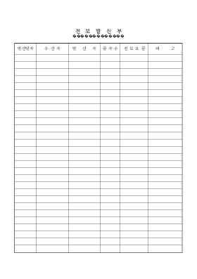 전보발신부 전보발신부